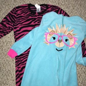 GIRLS ANIMAL ONESIE SET